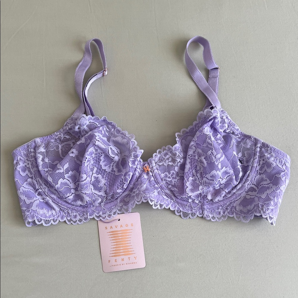 Savage X Fenty Lilac Lace Bra